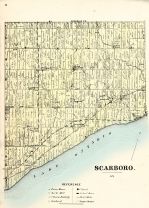 Scarborough Old Town Map Scarboro, Atlas: York County 1878, Ontario Historical Map