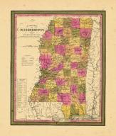 Map - Page 1, A new map of Mississippi with its roads and distances