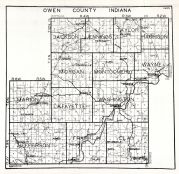 Owen County Indiana Township Map Owen County, Atlas: Indiana State Atlas 1934, Indiana Historical Map