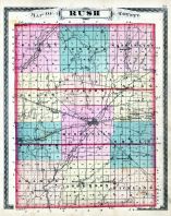 Rush County Indiana Map County Map, Atlas: Rush County 1879, Indiana Historical Map