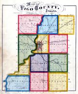 Vigo County Township Map County, Atlas: Vigo County 1874, Indiana Historical Map