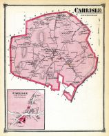 Old Street Maps Of Carlisle Carlisle, Carlisle Town, Atlas: Middlesex County 1875, Massachusetts Historical  Map