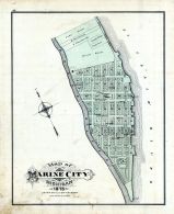 Marine City Michigan Map Marine City, Atlas: St. Clair County 1876, Michigan Historical Map