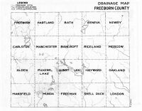 Freeborn County Plat Map Freeborn County Drainage Map, Atlas: Freeborn County 195X, Minnesota  Historical Map