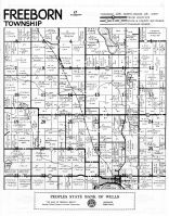 Freeborn County Plat Map Freeborn Township, Lake Trenton, Penny Lake, Atlas: Freeborn County 195X,  Minnesota Historical Map