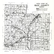 Rice County Township Map Rice County Highway Map, Atlas: Rice County 194X, Minnesota Historical Map