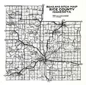 Rice County Plat Map Rice County Road And Ditch Map, Atlas: Rice County 194X, Minnesota  Historical Map