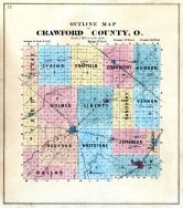 Crawford County Ohio Map County Outline Map, Atlas: Crawford County 1873, Ohio Historical Map