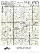 Stephenson County Plat Map Rock Grove Township - South, Rock Run Township - North, Rock City, Davis,  Atlas: Stephenson County 1950C, Illinois Historical Map