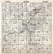 Isabella County Township Map Union Township, Mount Pleasant, Longwood, Isabella City, Chippewa River,  Atlas: Isabella County 1929, Michigan Historical Map