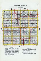 Gratiot County Township Map Gratiot County, Atlas: Michigan State Atlas 1916 Automobile And Sportsmens  Guide, Michigan Historical Map