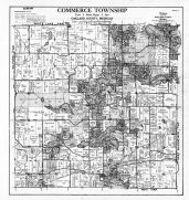 Commerce Township Michigan Map Commerce Township, Walled Lake, Atlas: Oakland County 1947, Michigan  Historical Map