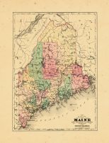Map - Page 1 - MAP OF/MAINE/Drawn and Engraved on Copper-Plate/EXPRESSLY/FOR/JOHNSON'S CYCLOPAEDIA, MAP OF/MAINE/Drawn and Engraved on Copper-Plate/EXPRESSLY/FOR/JOHNSON'S CYCLOPAEDIA