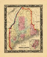 Map - Page 1 - COUNTY MAP/OF THE/STATE OF MAINE, COUNTY MAP/OF THE/STATE OF MAINE