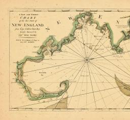 Map - Page 1, A New and Correct Chart of the Sea Coast of New-England, From Cape Codd to Casco Bay