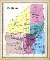 1869 map of Farmington and Plainville, CT from atlas